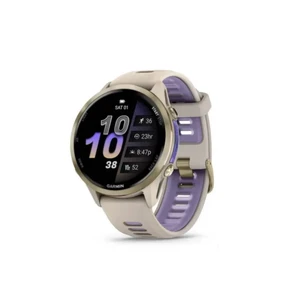 Garmin Forerunner 970 Soft Gold Titanium with French Grey/Translucent Indigo Band