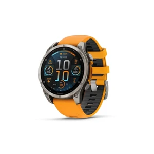 Garmin Fenix 8 51mm Amoled Sapphire Titanium with Spark Orange/Grapphite Silicone Band