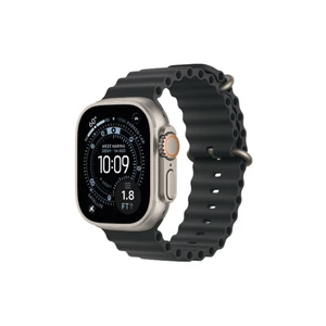 Apple Watch Ultra 3 49mm Natural Ti Case with Black Ocean Band