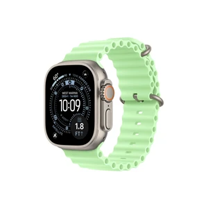 Apple Watch Ultra 3 49mm Natural Ti Case with Neon Green Ocean Band