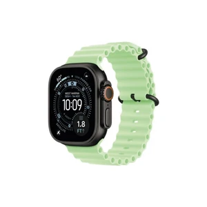 Apple Watch Ultra 3 49mm Black Ti Case with Neon Green Ocean Band