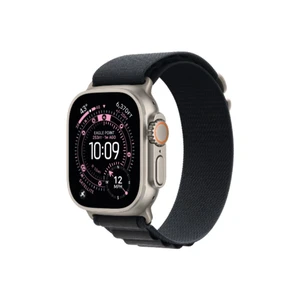 Apple Watch Ultra 3 49mm Natural Ti Case with Black Alpine Loop