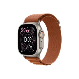 Apple Watch Ultra 3 49mm Natural Ti Case with Terra Cotta Alpine Loop