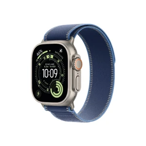 Apple Watch Ultra 3 49mm Natural Ti Case with Blue/Bright Blue Trail Loop